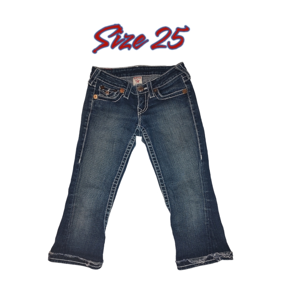True Religion Jean Capris Size 25